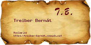 Treiber Bernát névjegykártya